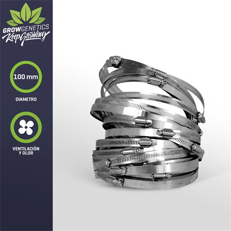 Abrazadera Metalica 100mm (Pack 20 unidades) - Grow Genetics