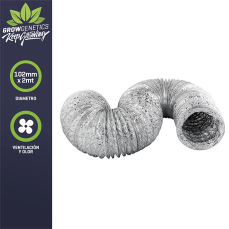 Tubo Aluminio Flexible 102mm x 2mt - Grow Genetics