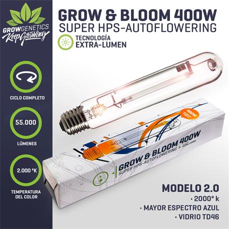 Ampolleta Grow & Bloom 400W - Grow Genetics