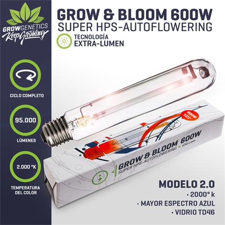 Ampolleta Grow & Bloom 600W - Grow Genetics