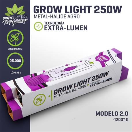 Ampolleta Haluro Metal 250W Extra Lumen - Grow Genetics