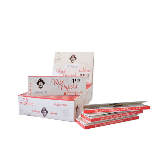 CAPTAIN PIPE ROLLING PAPERS KING SIZE - RICE (25uds)