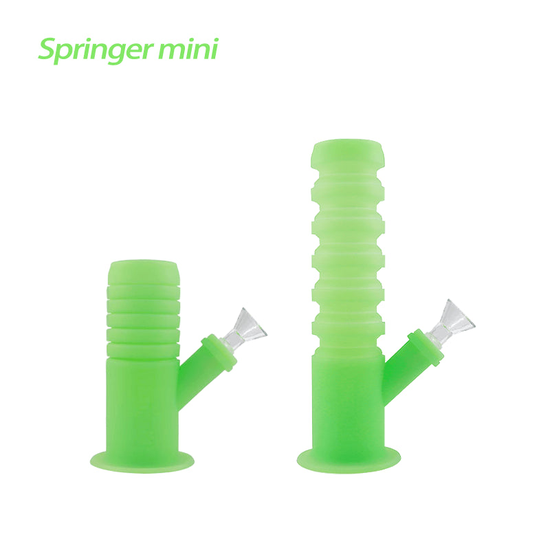 Bong Springer Mini Plegable Waxmaid Verde Fluorecente